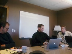 @hwy12 demoing an rss reader to the gang