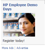 HP Facebook employee targeted ad