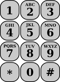 Most common mobile keypad alphabet layout.